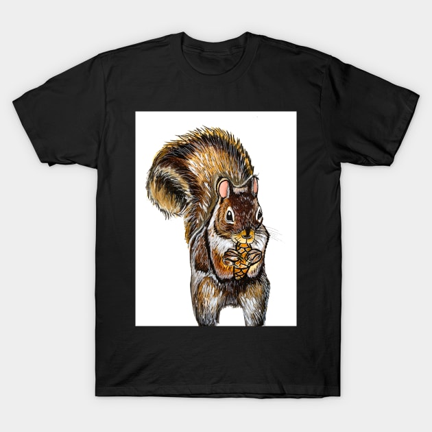 Squirrel T-Shirt by Viviredsonja